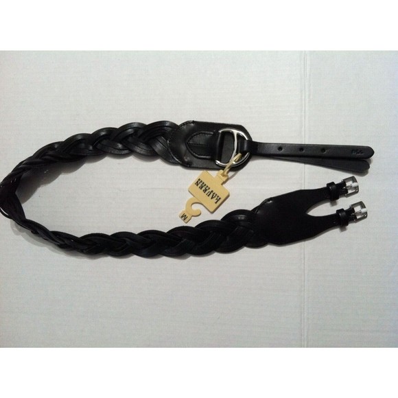 RALPH LAUREN WOMENS NEW BLACK LEATHER BELT SIZE: M  LENGTH: 38\